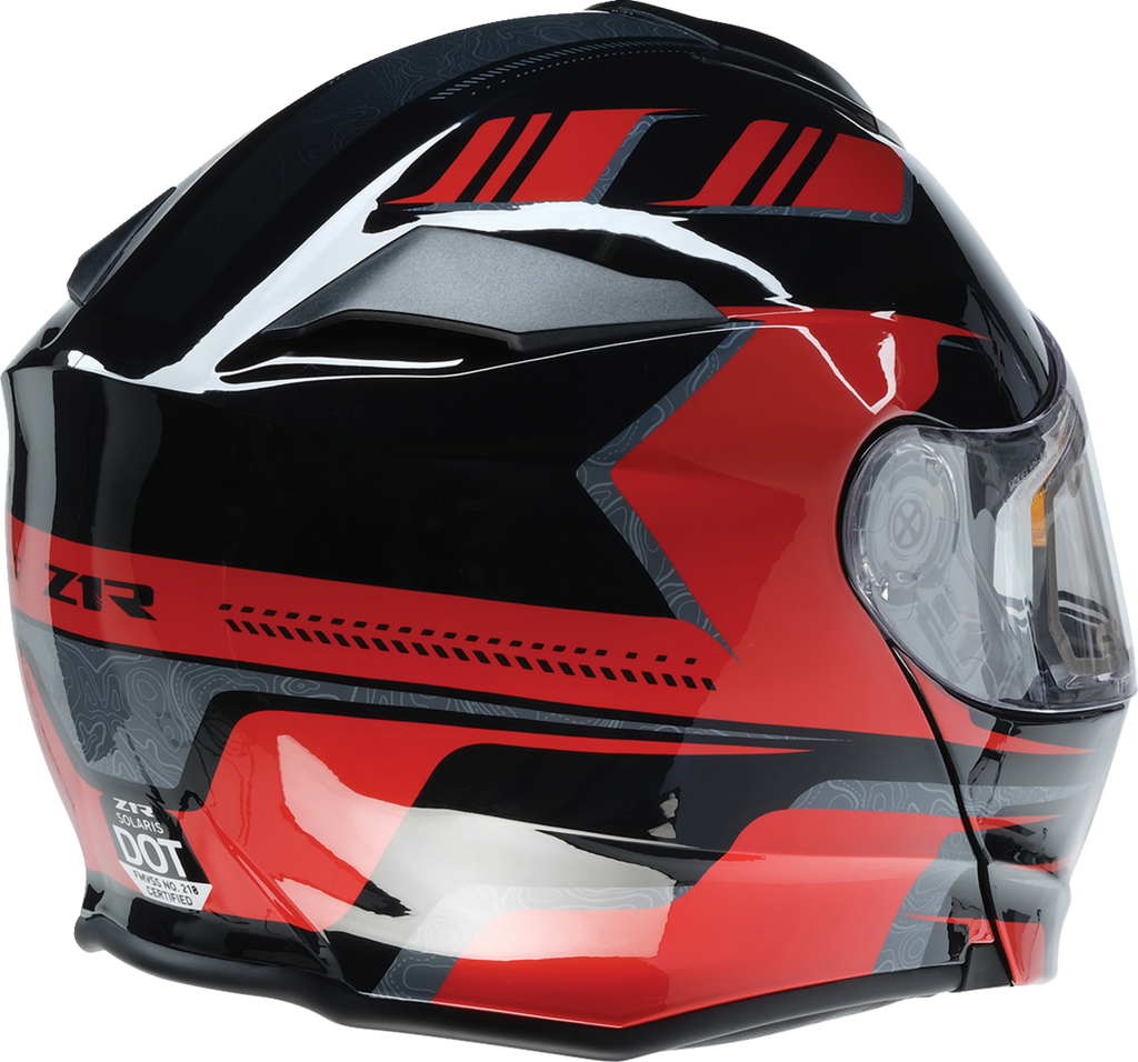 Z1R, Z1R Solaris 2.0 Helmet First Tracks Electric Dual Pane Shield Black/Red Medium 0120-0827