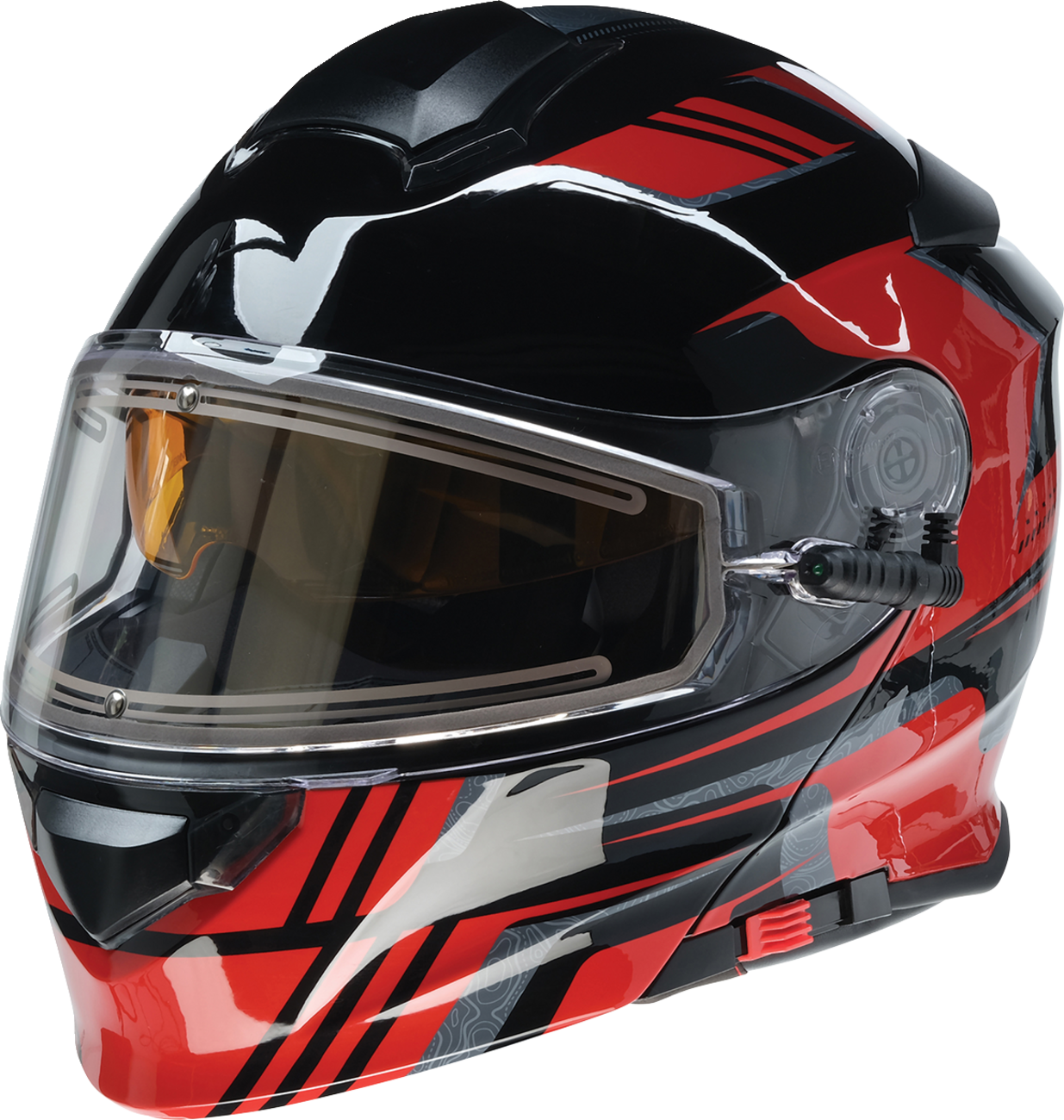 Z1R, Z1R Solaris 2.0 Helmet First Tracks Electric Dual Pane with Sun Visor - Black/Red, 2XL (Part No. 0120-0830)