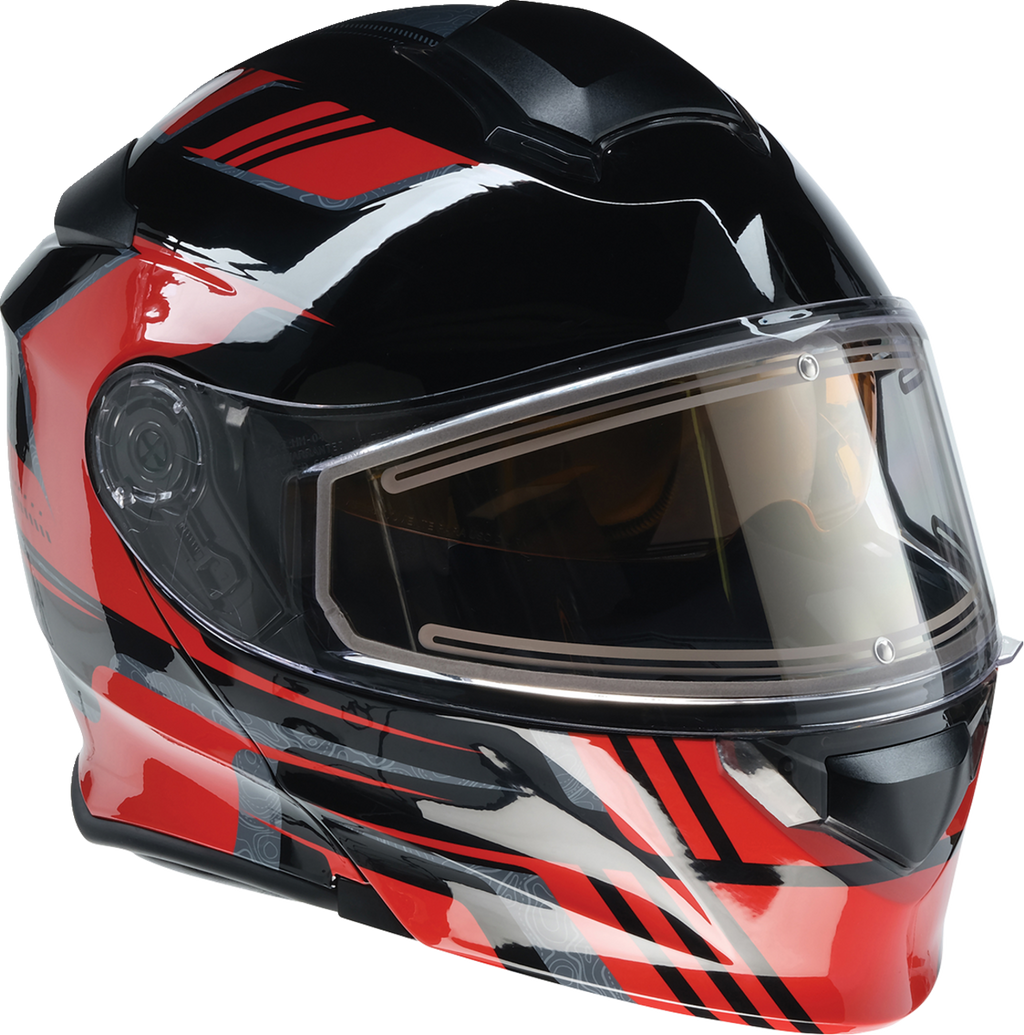 Z1R, Z1R Solaris 2.0 Helmet First Tracks Electric Dual Pane with Sun Visor - Black/Red, 2XL (Part No. 0120-0830)