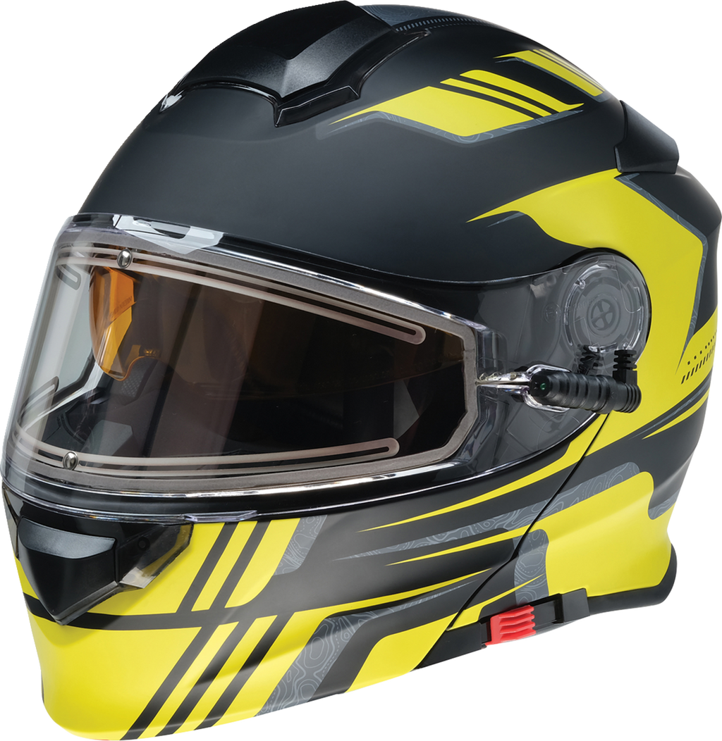 Z1R, Z1R Solaris 2.0 Helmet - First Tracks Electric Dual Pane Shield - Black/Hi-Viz, Medium (Part #0120-0839)