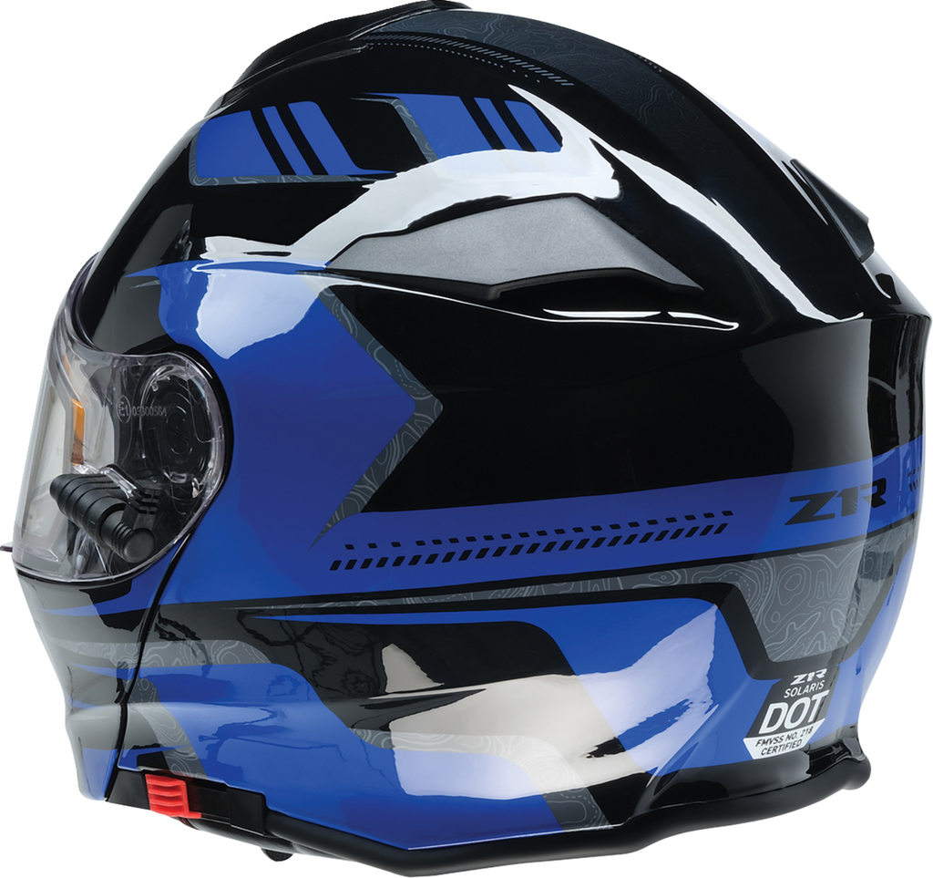 Z1R, Z1R Solaris 2.0 Helmet - First Tracks Electric Dual Pane Shield - Black/Blue XL (Part Number 0120-0835)