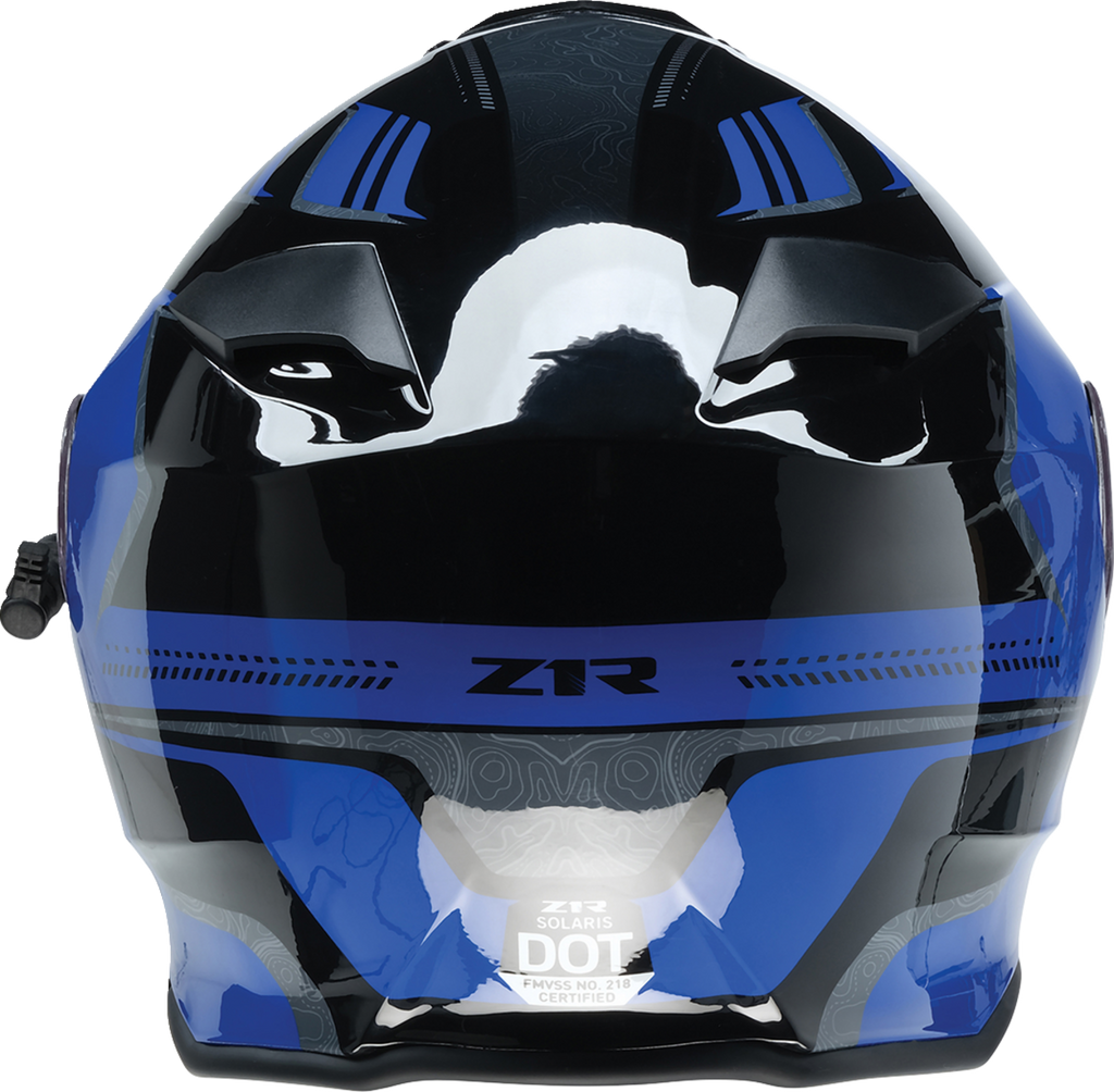 Z1R, Z1R Solaris 2.0 Helmet - First Tracks Electric Dual Pane Shield - Black/Blue XL (Part Number 0120-0835)