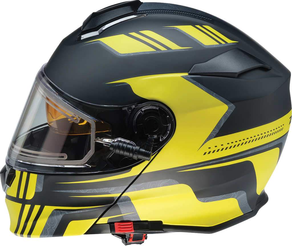 Z1R, Z1R Solaris 2.0 Helmet First Tracks Electric Dual Pane with Sun Visor – Black/Hi-Viz, XS (Part No. 0120-0837)