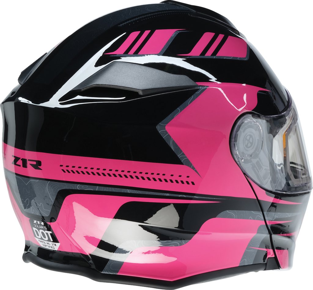 Z1R, Z1R Solaris 2.0 Helmet First Tracks Electric Dual Pane Shield Black/Pink 2XL - Part 0120-0848