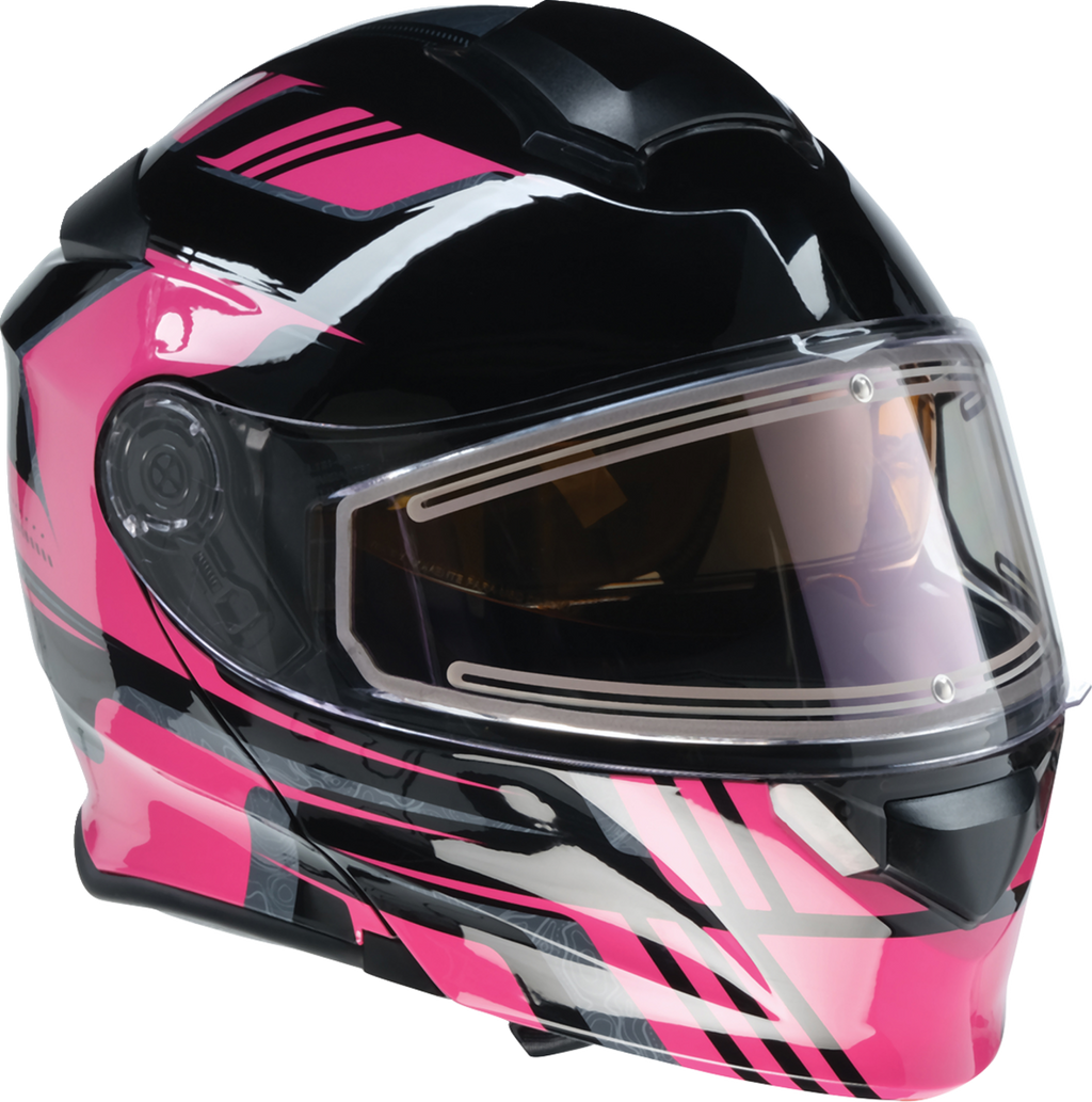 Z1R, Z1R Solaris 2.0 Helmet First Tracks Electric Dual Pane Shield Black/Pink 2XL - Part 0120-0848