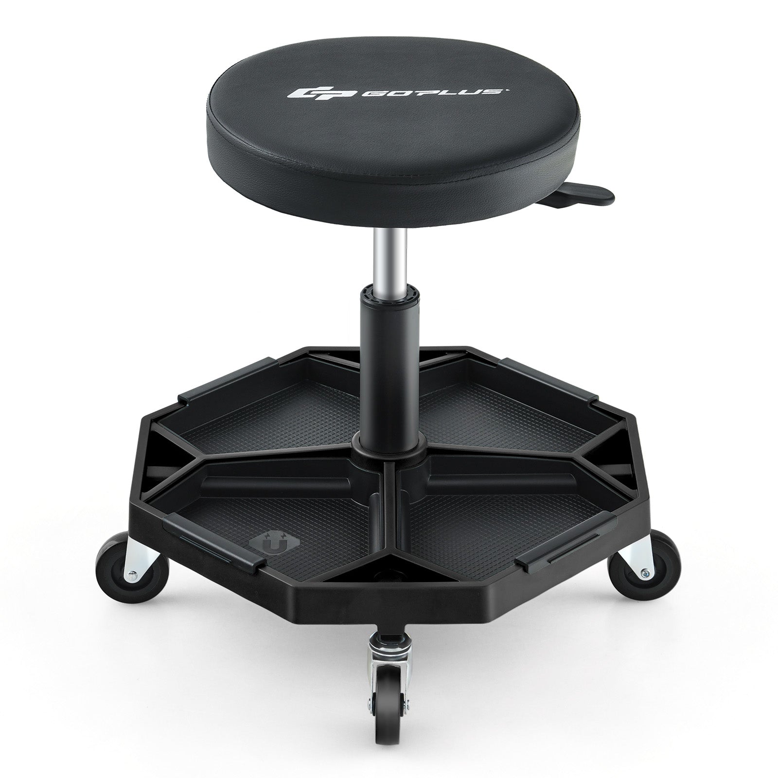 330 LBS Capacity Pneumatic Rolling Mechanic Stool with Padded Seat