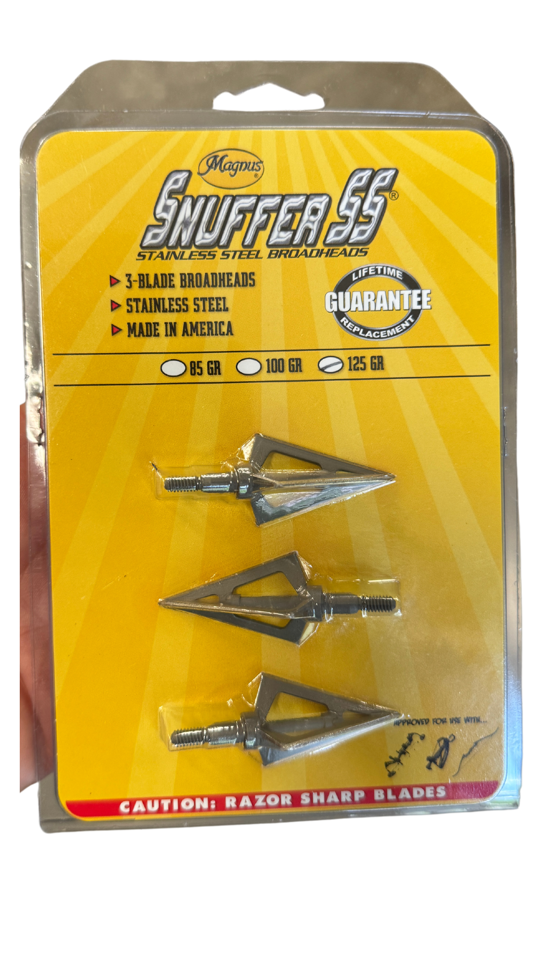 Magnus Snuffer SS Broadheads 3 Blade - 125 Grain - 3 Pack