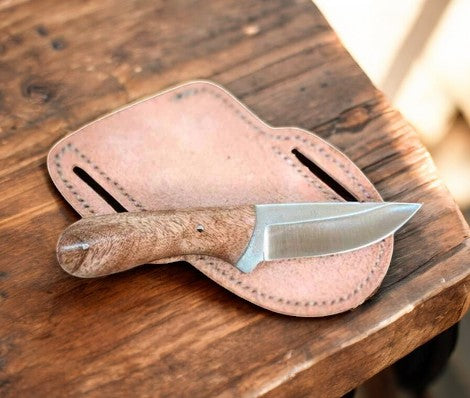 Handmade Cowboy Knife – D2 Steel Blade, Walnut Handle