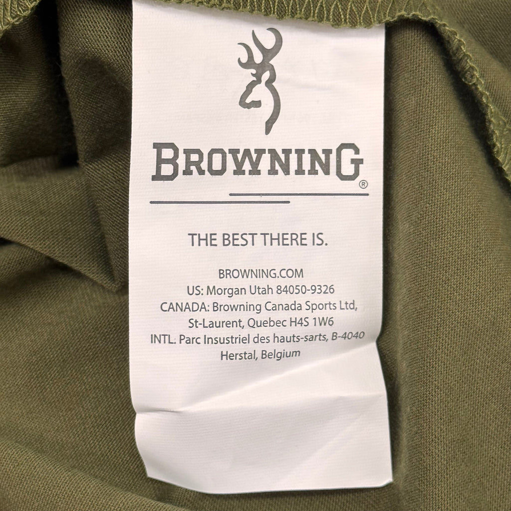 BROWNING Whitetail Camp Short Sleeve Shirt Men's SZ XL Forest Green 3014786404