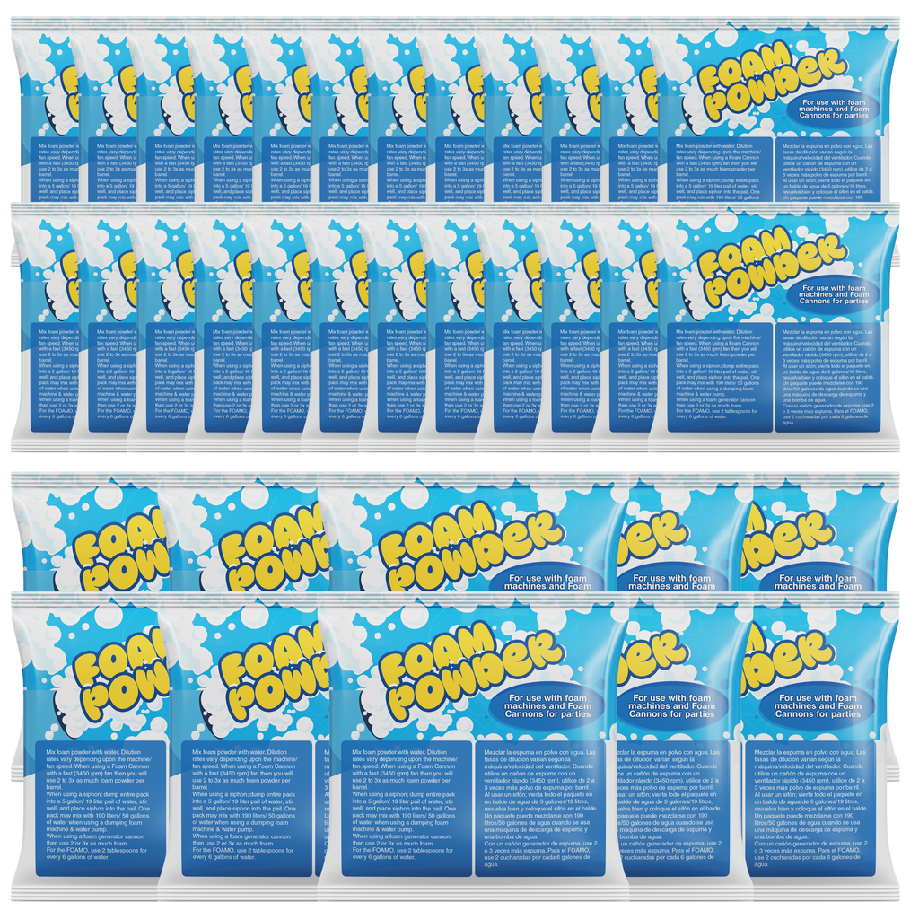Foam Powder Packs 6 – 24 - 34-40 - 68- 80-102-102-120-136- 170- 204