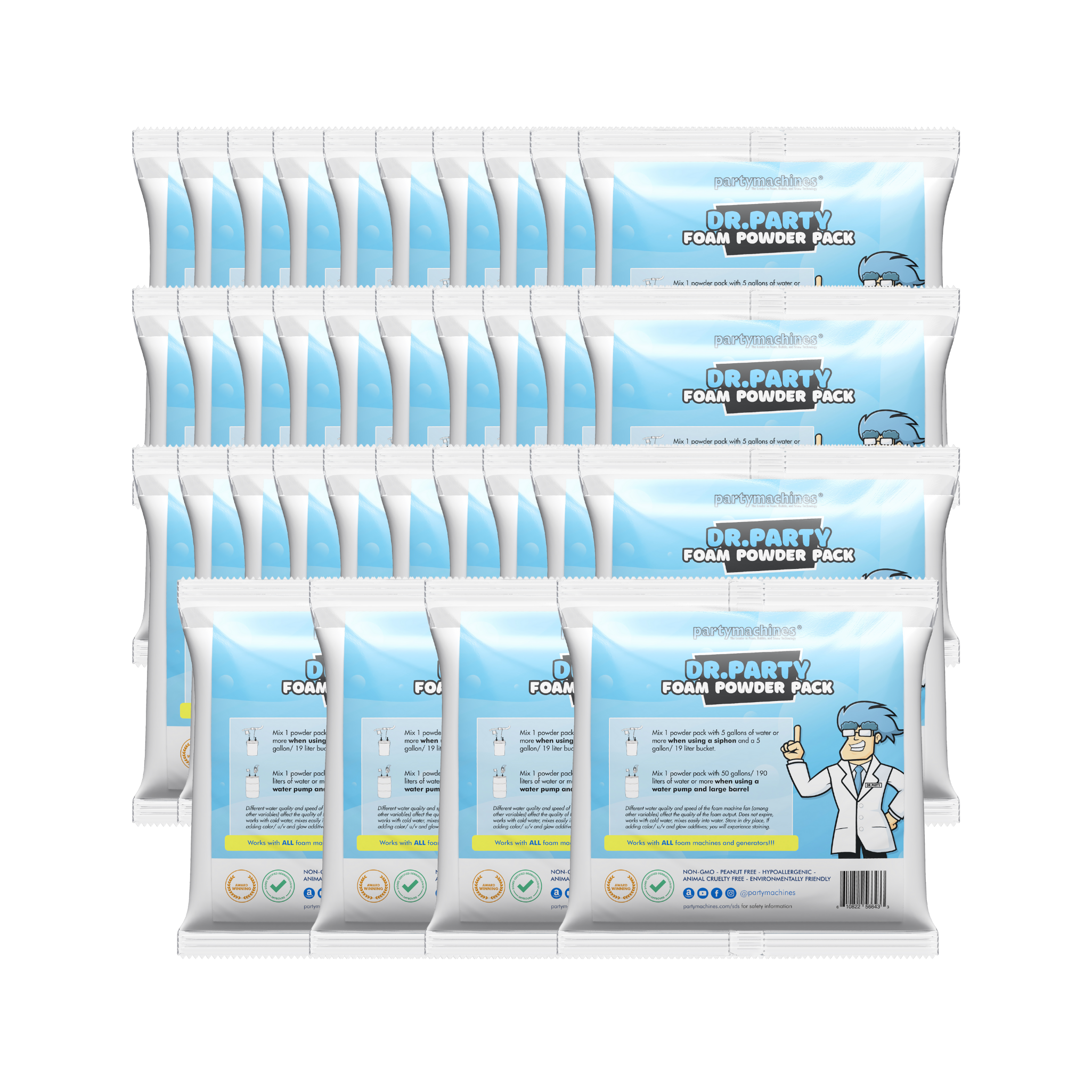 Foam Powder Packs 6 – 24 - 34-40 - 68- 80-102-102-120-136- 170- 204