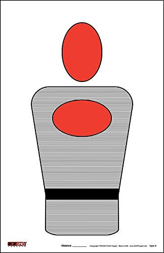 EZ2C Targets Style 8: Silhouette 11”x17” Paper Shooting Targets for Range USA MADE