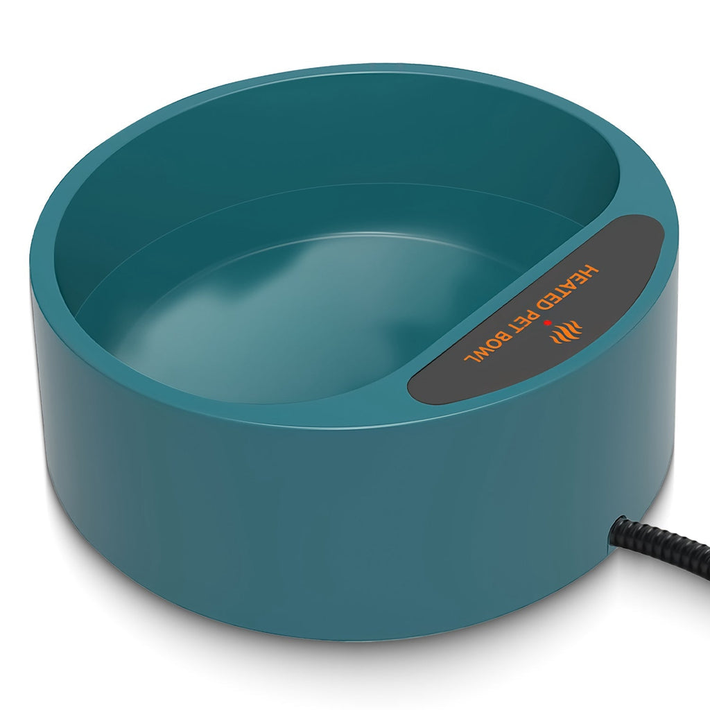 Heated Water Bowl for Dog Cat 74.4OZ Heating Water Dish IP67 Waterproof Thermal Water Bowl Heated Pet Bowl Dog Cat Water Feeder Bowl for Dog Cat Rabbi