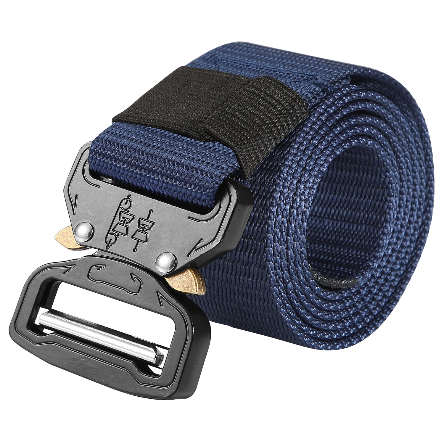 Men Military Belt Adjustable Tactical Belt Combat Waistband w/Metal Buckle Nylon Training Belt