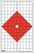 EZ2C Targets Style 14: Diamond Paper Shooting Target USA MADE Sight in 11”x17”