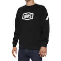 100% Icon Long-Sleeve Fleece Sweatshirt - Black - Small 20026-00000