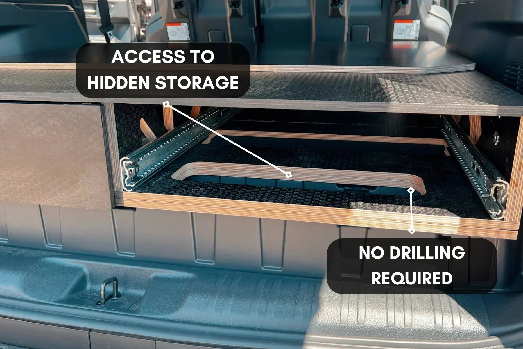 Land Cruiser 250 Dual Drawer Storage PreCut Kit - 2 Options