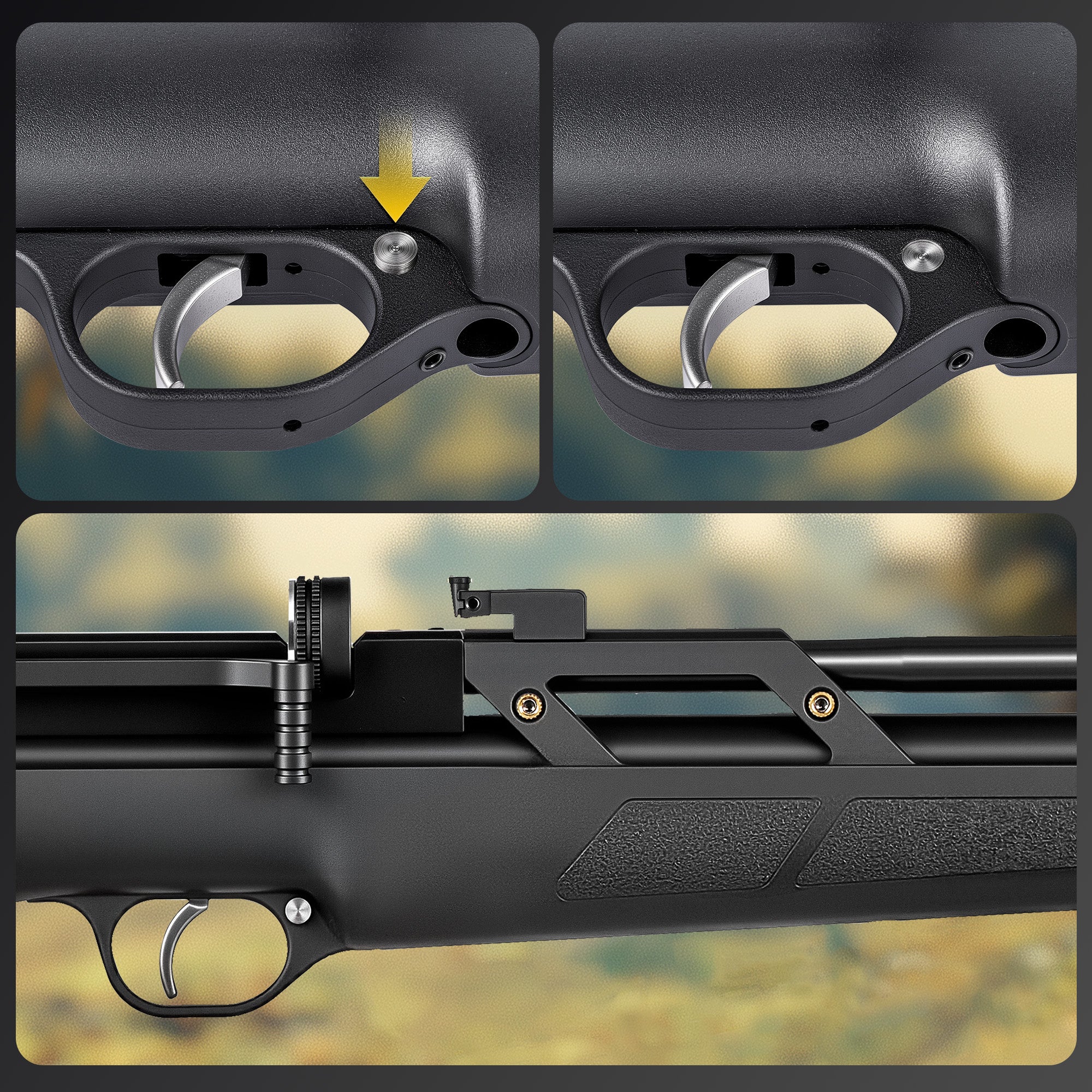 Pinty Vanguard - 9 Pellet .177/.22 Cal PCP Air Gun, 4.5/5.5 mm High Power Air Gun Rifle for 11 mm Dovetail