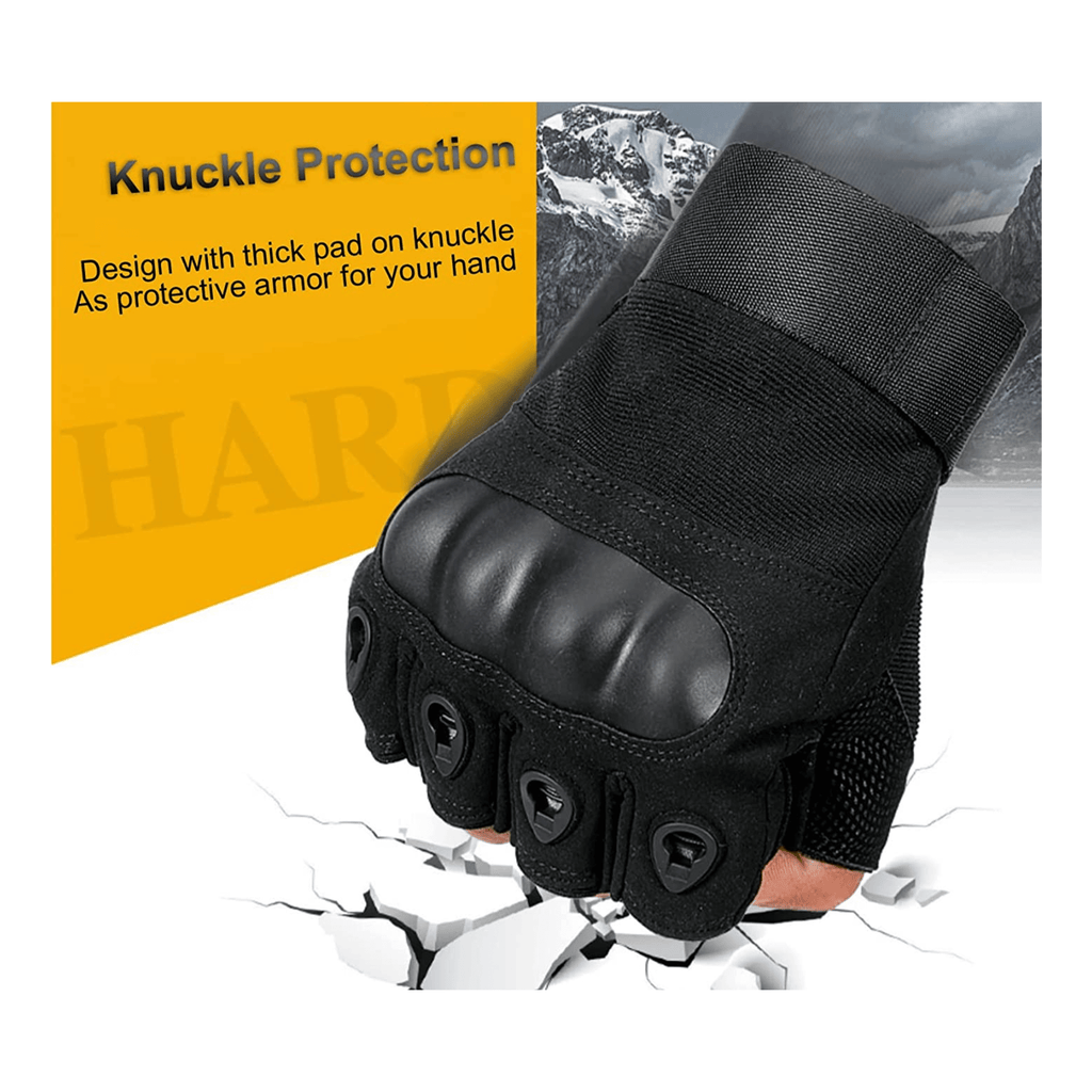 JupiterGear Tactical Military Fingerless Airsoft Gloves for Outdoor Sports, Paintball, and Motorcycling