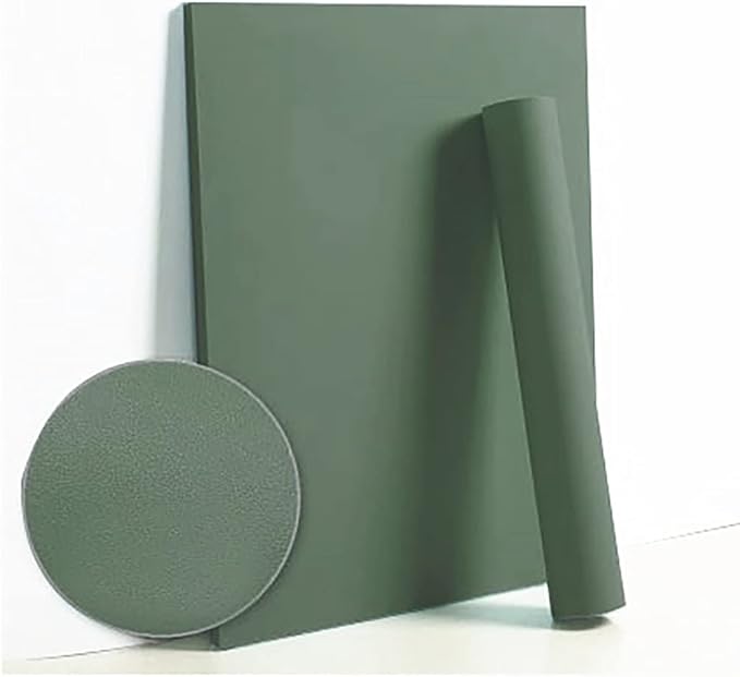 Dimoon 78.7''x17.7'' Green Peel and Stick Wallpaper Contact Paper Modern Self Adhesive Wall Paper Removable Renter Friendly Textured Solid Color Shelf Cabinet Vinyl Roll (78.7''x17.7'',Dark Green)