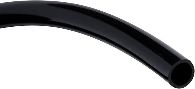 Black Vinyl Tubing 3/8” ID × 1/2” OD - 10 Feet PVC Flexible Plastic Tube Hybrid Hose, Transfer Water Air Oil for Pond Fountain Garden, Non-toxic and BPA free