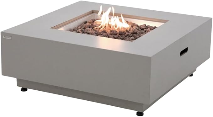 Ashton 36” Propane Fire Pit Smokeless Firepit Outdoor Gas Fire Pit for Outside Patio Firepit Table Includes Rain Cover Converter Kit Lava Rocks Lid CSA Certified