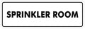 Signs ByLITA Standard Sprinkler Room Sign (White) - Large