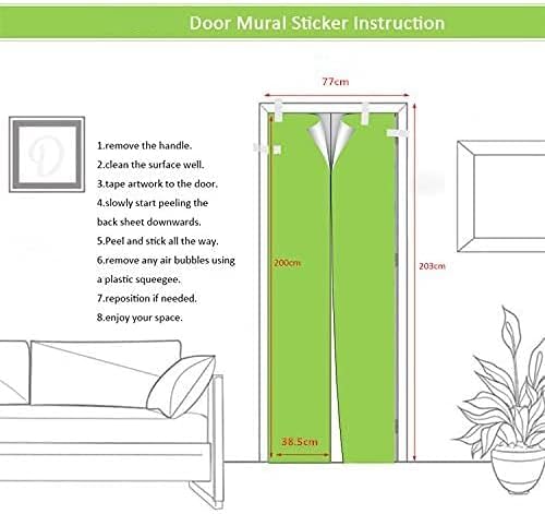 3D Door Stickers Murals - Stairs - Peel and Stick - Waterproof & Washable - Matt Finish - Geometric Pattern - Adults - 37.4" x 78.7"