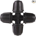20-Pack Quick-Connect Locking 1/4" Drip Irrigation Tee 4-Way Cross, Upgraded Coupling Connectors, Tee Fittings for 1/4 Inch Irrigation Tubing, Drip Kit (Cross - 20 Pack)