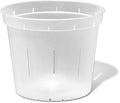 rePotme 5 inch Orchid Pot 3 Pack - Slotted Orchid Pots with Holes for Repotting (Crystal Clear)