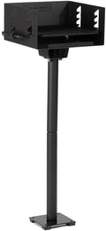 Titan Great Outdoors Park-Style Grill V2, 256 Sq. In Charcoal Grill with Base Anchor, Single Post Outdoor Cooking Backyard BBQ, Camp Grilling Barbecues