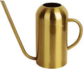 Watering Can Indoor Plants, 50 oz/1500 ml Metal Stainless Steel Watering Can Pot with Long Spout for Indoor House Plants Bonsai Outdoor Garden Flower Decorative(Copper) (Gold)