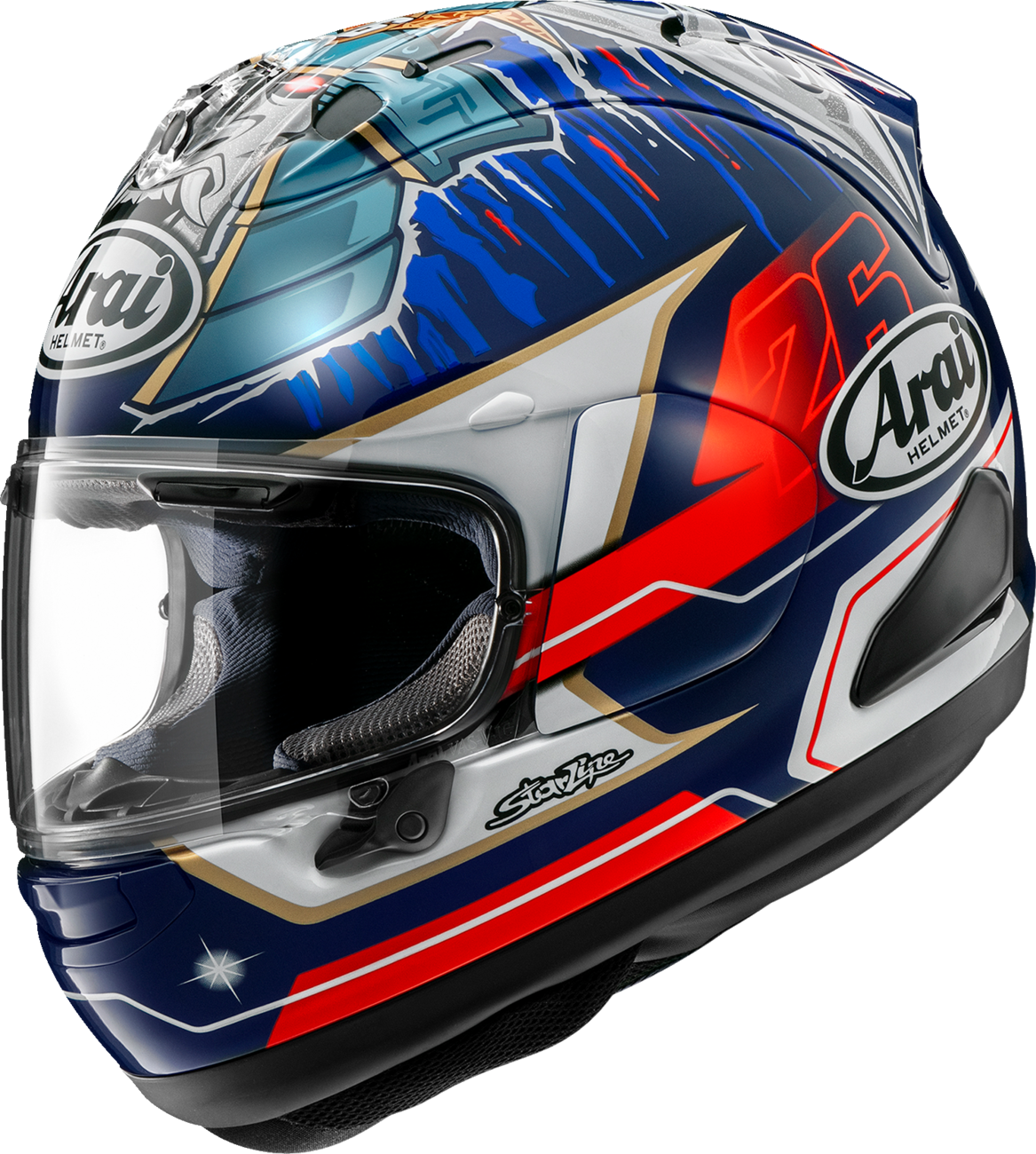 ARAI HELMETS, ARAI Helmets Corsair-X Dani Samurai-3 2XL Helmet with VAS Shield Mechanism and Advanced Safety Features
