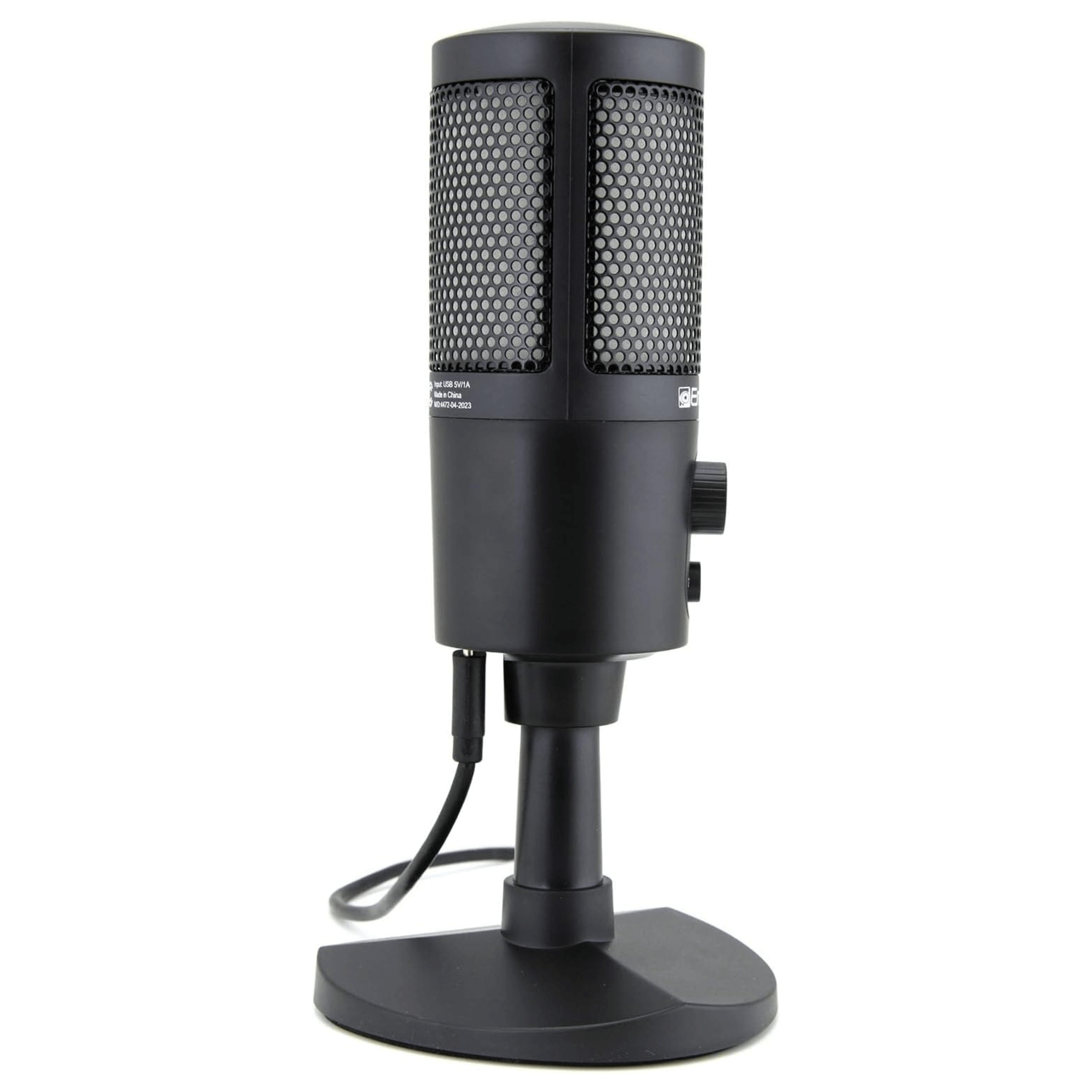 Emerson USB Gaming & Streaming Microphone with RGB Lighting with Tap-to-Mute