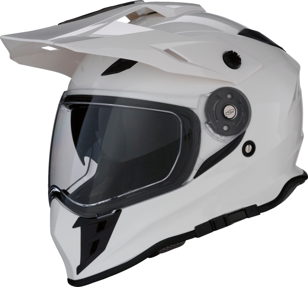 Z1R, Z1R Range 2.0 Helmet - Solid White Large with Impact-Absorbing EPS, Sun Visor, and Communication Pocket