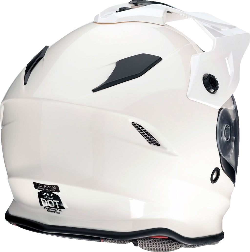 Z1R, Z1R Range 2.0 Helmet - Solid White 2XL | Impact-Absorbing Dual-Density EPS Liner & Lightweight Polycarbonate Shell