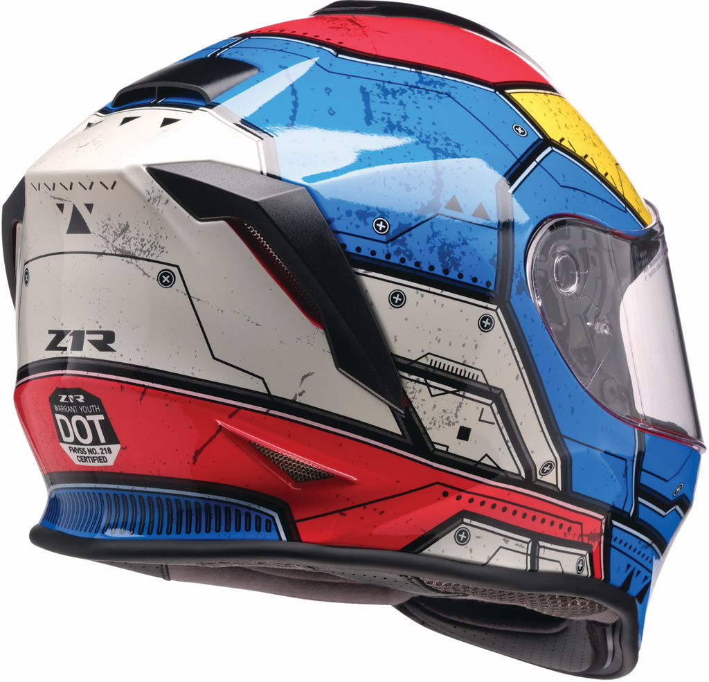 Z1R, Z1R Youth Warrant 2.0 Helmet - Sentinel Blue/Yellow, Medium - Part 0102-0293
