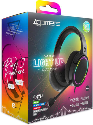 4gamers Uni Panther Premium Gaming Headset Led - 4gamers Uni Panther Premium Gaming Headset Led - Game Accessories
