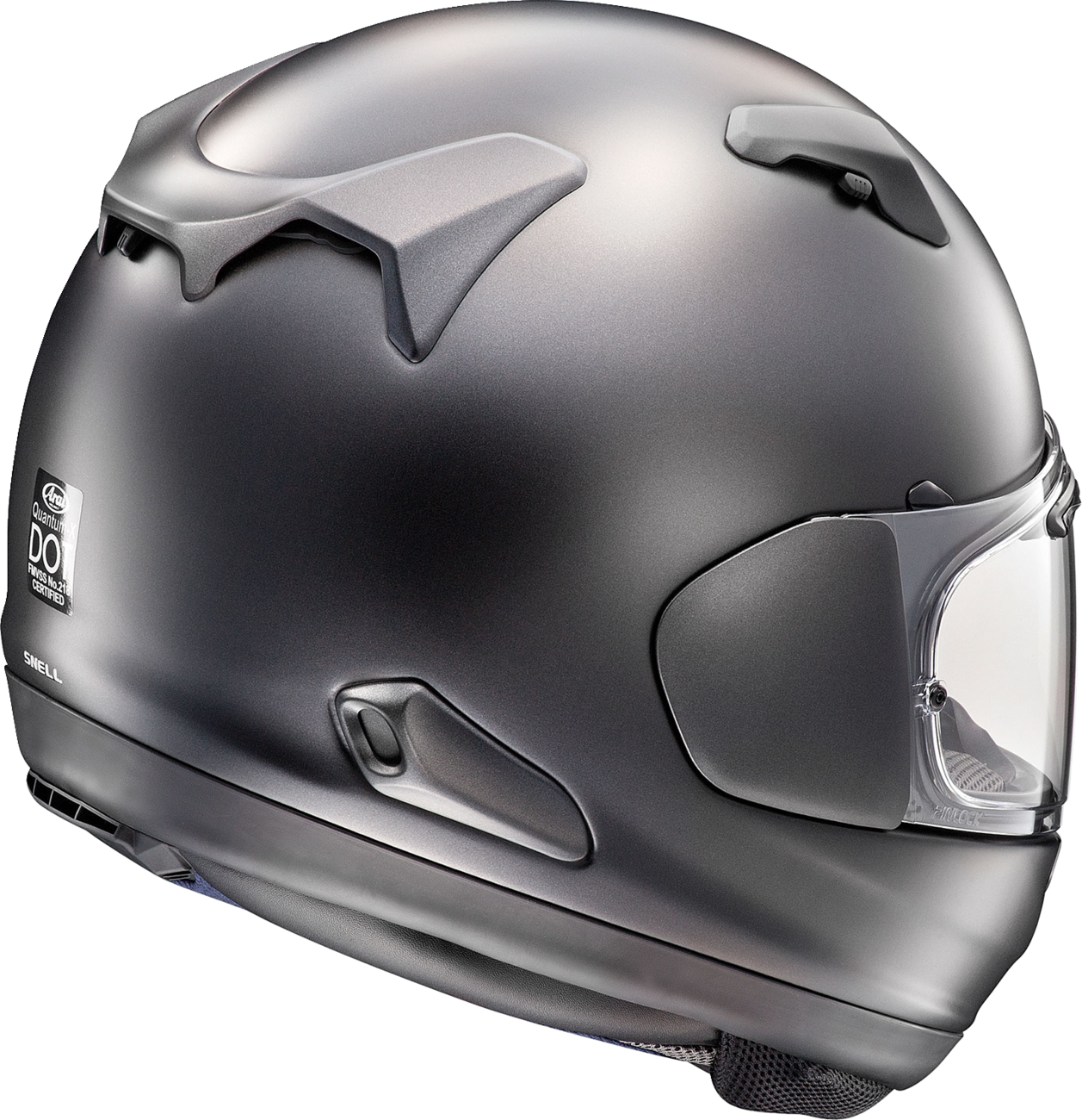 ARAI HELMETS, ARAI Helmets Quantum-X Black Frost Helmet - Large, VAS-Max Vision Shield & Pinlock Included