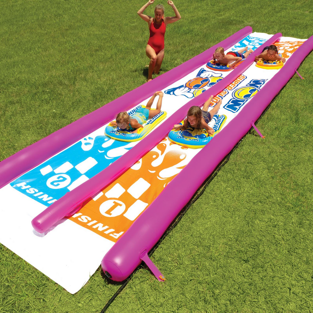 WOW Watersports Giant Backyard Double Lane Lawn Slide