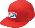 100% Official Flexfit® Hat - Red - Large/XL 20043-00005