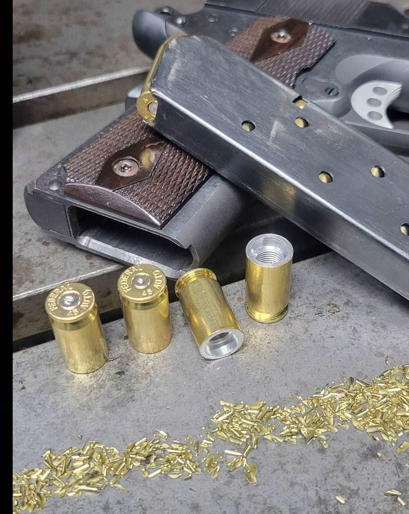 45 Caliber Brass Bullet Casing Valve Stem Caps