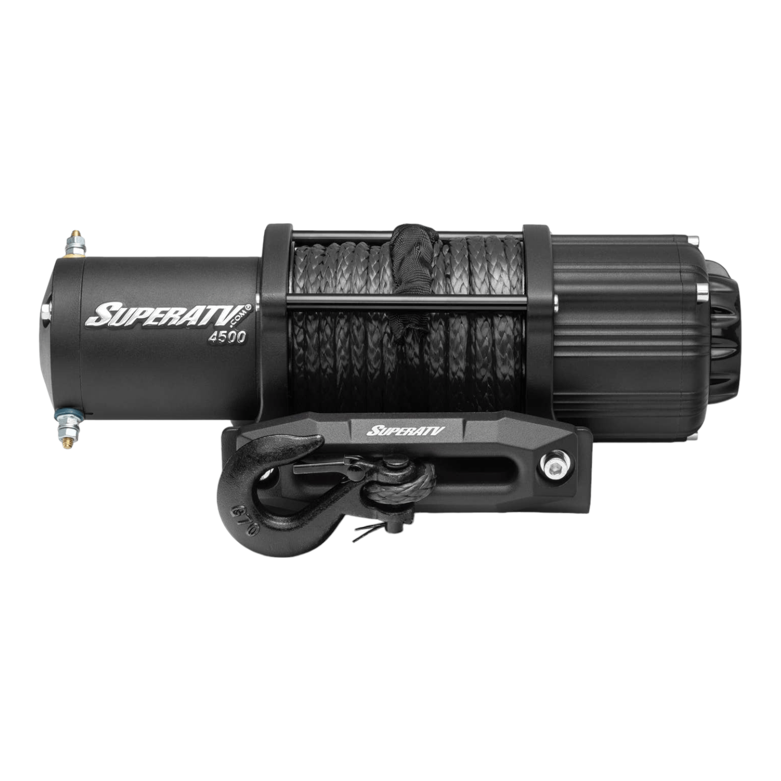 SuperATV Black Ops 4,500 lb. UTV / ATV Winch for With Wireless Remote & Synthetic Rope