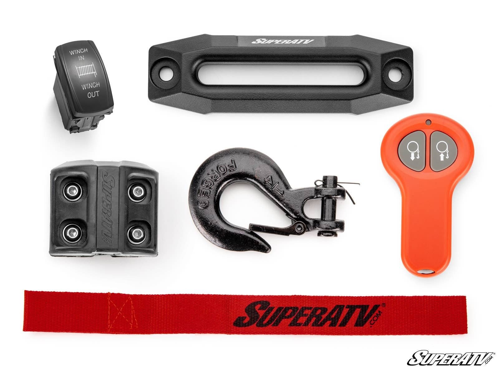 SuperATV Black Ops 4,500 lb. UTV / ATV Winch for With Wireless Remote & Synthetic Rope