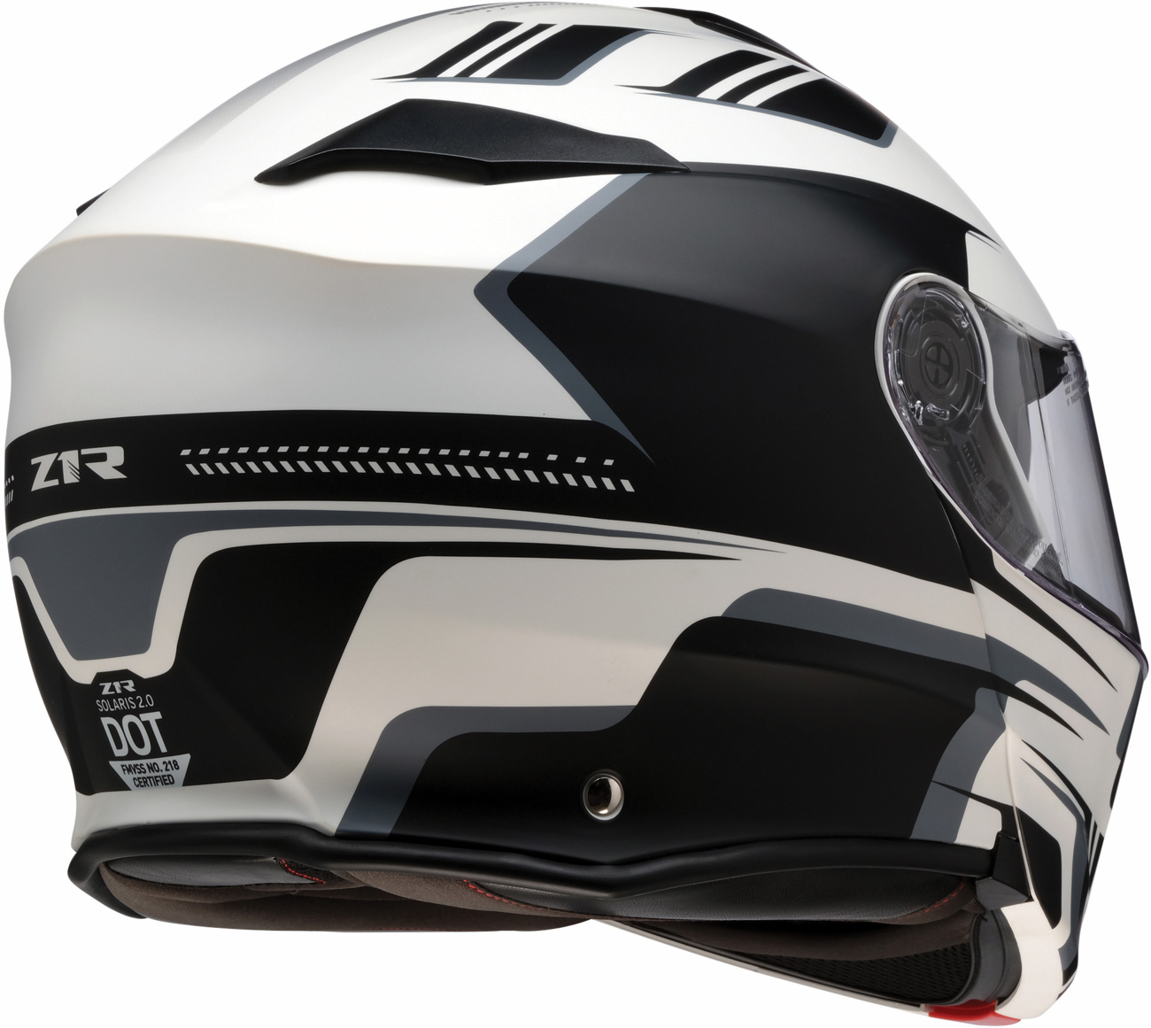 Z1R, Z1R Solaris 2.0 Modular Helmet - Slater White 3XL - Adjustable Ventilation & Drop-down Sun Visor