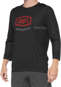100% Airmatic 3/4 Sleeve Jersey - Black/Red - Small 40018-00005