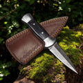Handmade Boot Knife – 4.25" Damascus Blade & Exotic Wood Handle