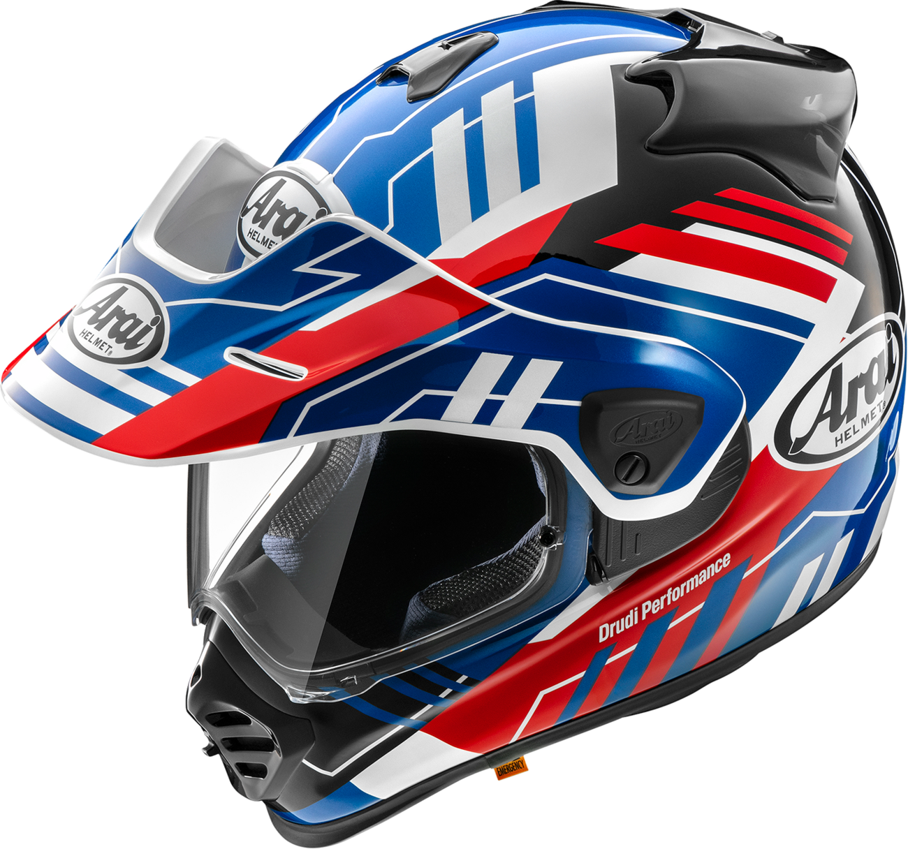 ARAI HELMETS, ARAI HELMETS XD-5 Trail Helmet with VAS-A Shield System and Peak – Blue, Small