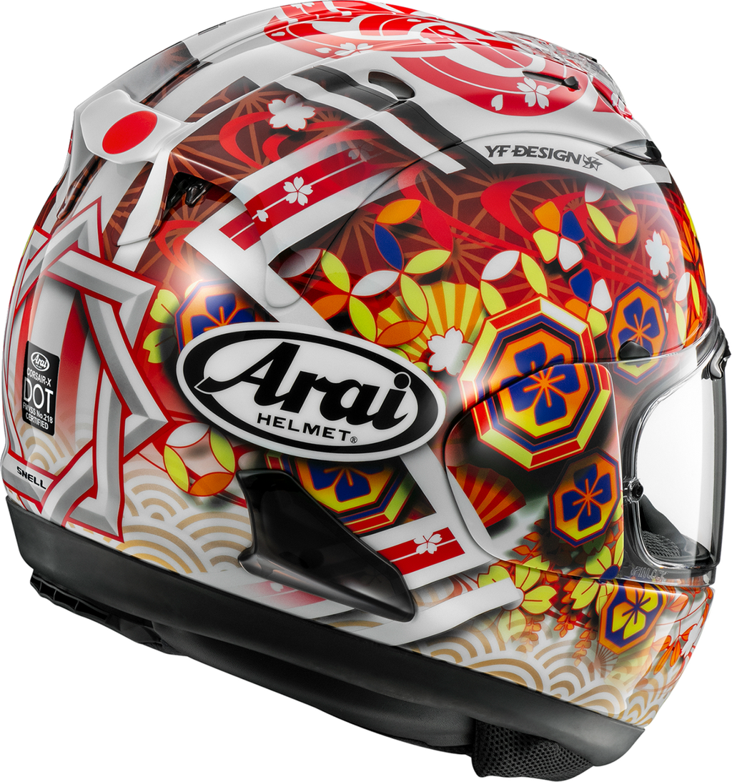 ARAI HELMETS, ARAI HELMETS Corsair-X Nakagami-4 Small Helmet with VAS Shield Mechanism and Max-V Shield