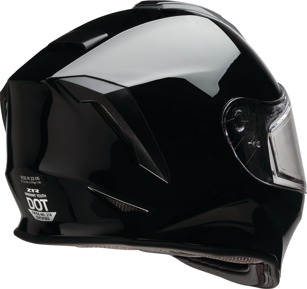 Z1R, Z1R Youth Warrant 2.0 Snow Helmet - Black, Large (Part Number 0122-0143)